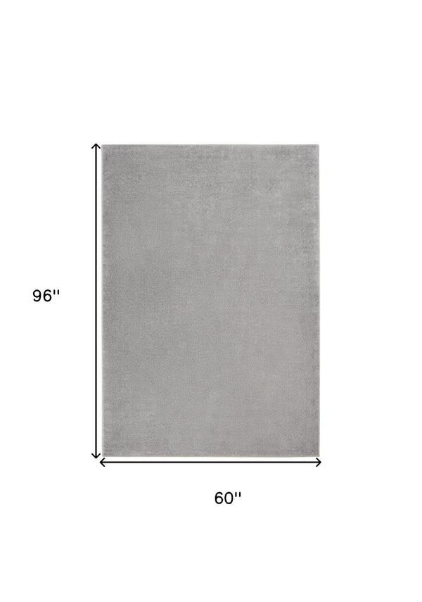 Homeroots 5' X 8' Gray Power Loom Area Rug  Polypropylene 522313