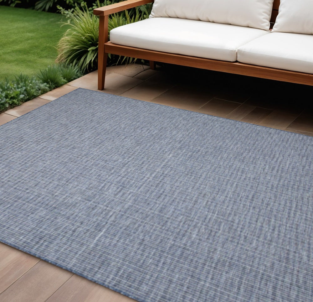 HomeRoots 9' X 12' Navy Blue Indoor Outdoor Area Rug - Versatile, Durable, and Stylish for Any Space! 522321