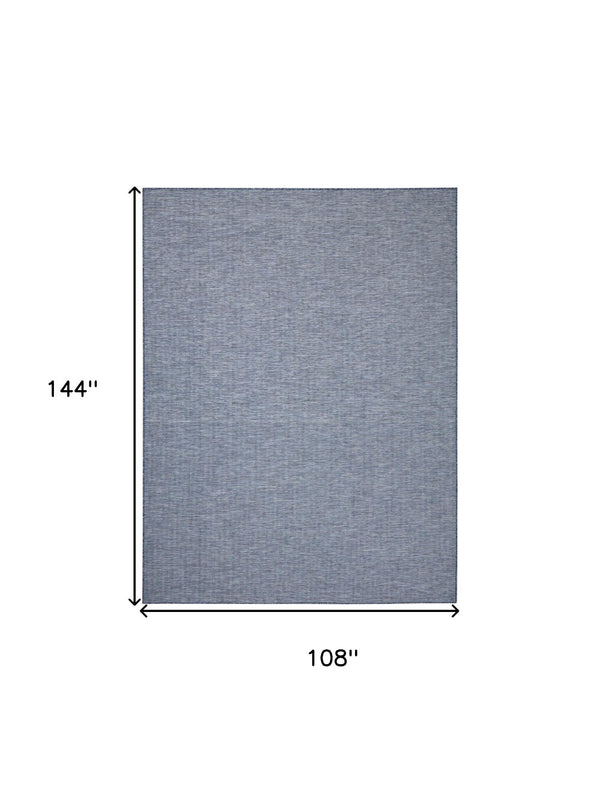 HomeRoots 9' X 12' Navy Blue Indoor Outdoor Area Rug - Versatile, Durable, and Stylish for Any Space! 522321