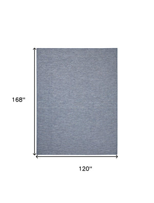 Homeroots 10' X 14' Navy Blue Indoor Outdoor Area Rug  Polypropylene 522322