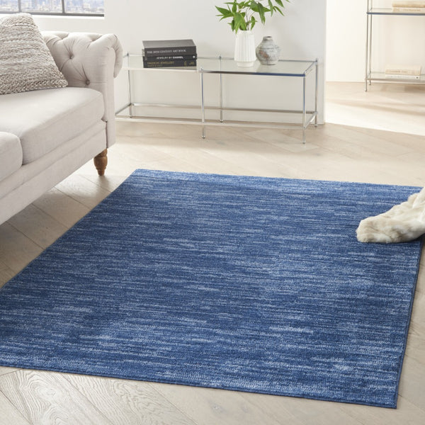 HomeRoots 5' X 8' Power Loomed Area Rug – Timeless Elegance for Any Room, Durable Design for Busy Households Navy Blue 522323
