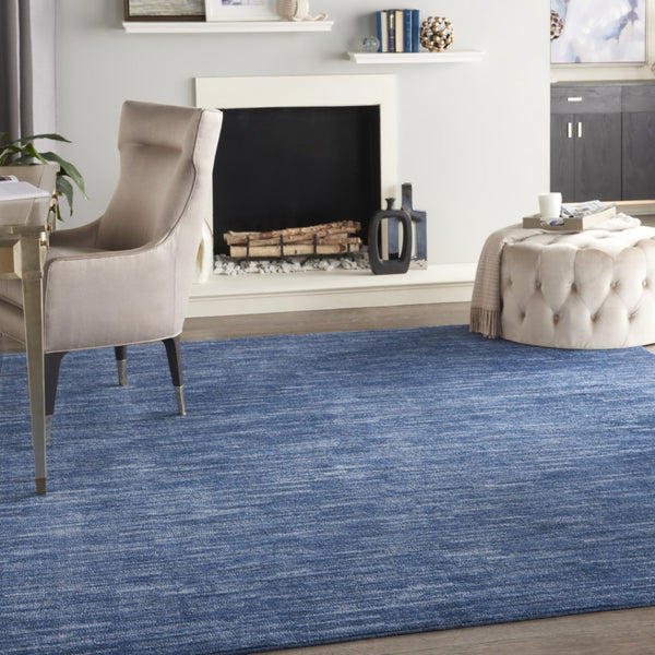 HomeRoots 8' X 11' Navy Blue Area Rug – Stylish Indoor/Outdoor Accent, Durable, Easy Care for High-Traffic Spaces 522324