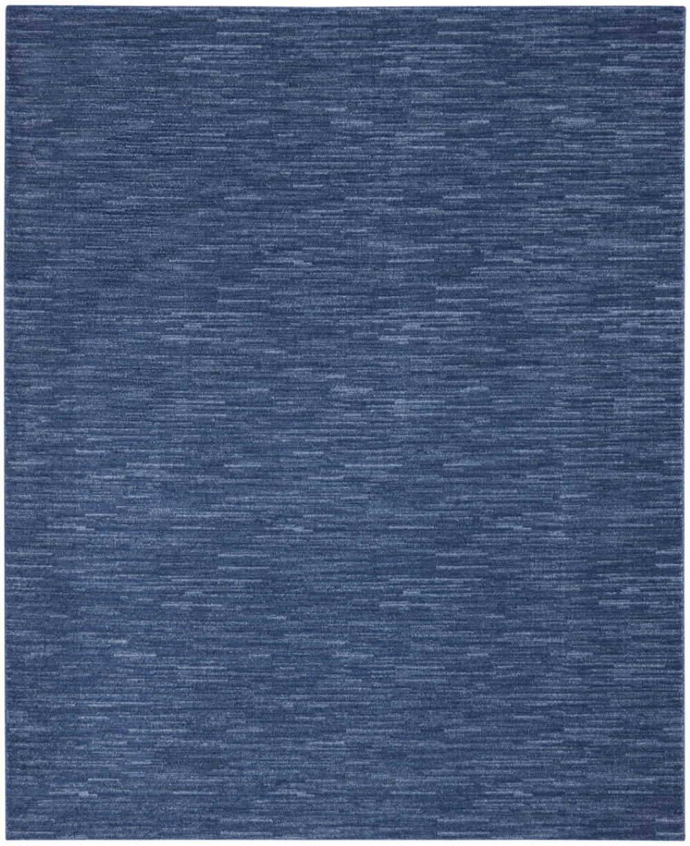 HomeRoots 8' X 11' Navy Blue Area Rug – Stylish Indoor/Outdoor Accent, Durable, Easy Care for High-Traffic Spaces 522324