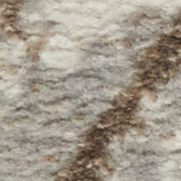 HomeRoots 8' Gray and Ivory Abstract Runner Rug - Durable Polyester, Stylish Design for Hallways & High-Traffic Areas 522353