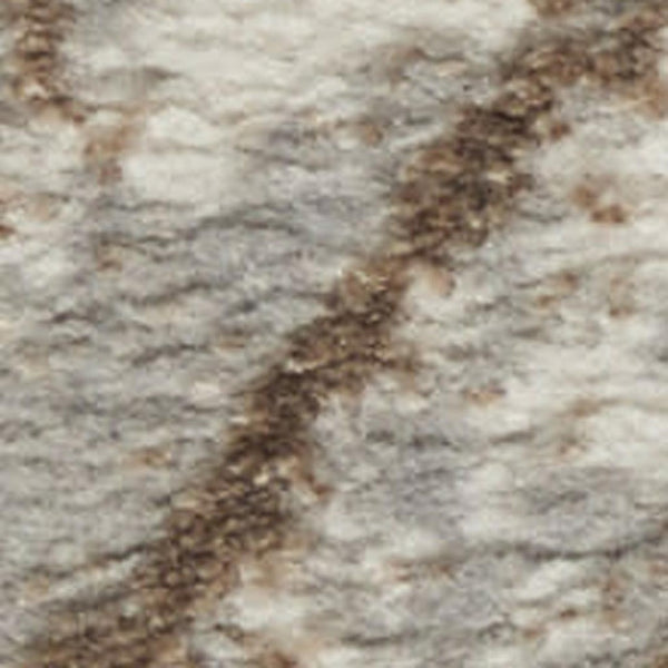 HomeRoots 12' Contemporary Gray and Brown Abstract Area Rug - Durable, Stylish, and Perfect for High-Traffic Areas 522357