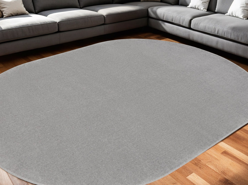 HomeRoots 6' X 9' Versatile Indoor Outdoor Area Rug for Stylish Living Spaces and Patios - Durable & Easy Care Gray 522361