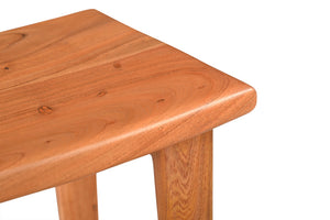 Homeroots 32" Wood Brown Solid Wood Backless Counter Height Bar Chair   522383