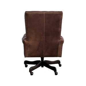 Olivia + Quinn Kensington Executive Leather Swivel Chair - Luxurious Comfort And Timeless Elegance For Your Office Wayfare Cola Leather,Foam,Wood 5223_Wyf1801