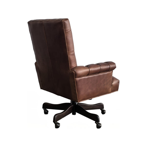 Olivia + Quinn Kensington Executive Leather Swivel Chair - Luxurious Comfort And Timeless Elegance For Your Office Wayfare Cola Leather,Foam,Wood 5223_Wyf1801