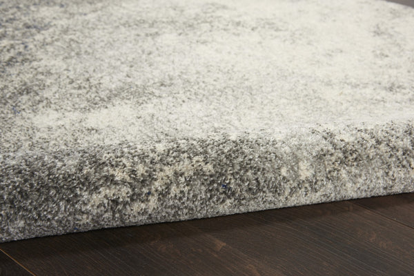 HomeRoots 9' X 12' Black Abstract Area Rug - Contemporary Power Loom Design for Cozy Modern Living Spaces Gray, Ivory 522403