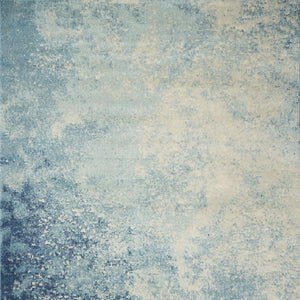 HomeRoots 9' X 12' Black Abstract Area Rug - Contemporary Power Loom Design for Cozy Modern Living Spaces Blue 522406