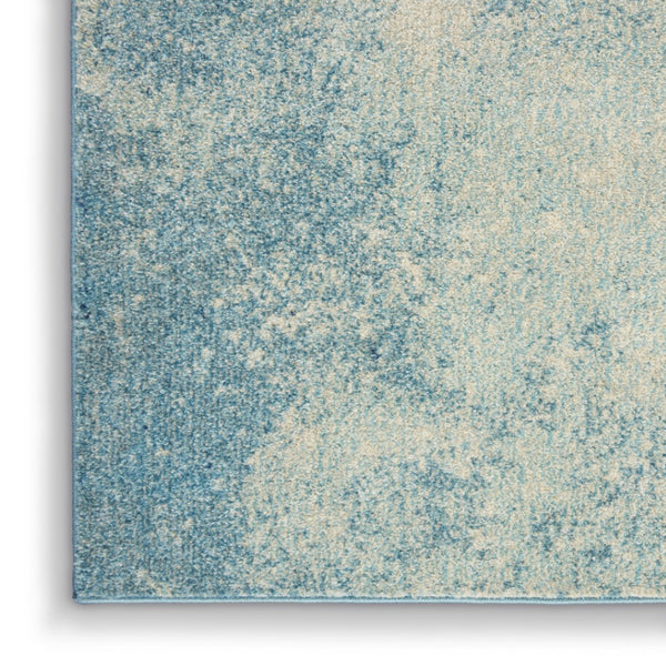 HomeRoots 9' X 12' Black Abstract Area Rug - Contemporary Power Loom Design for Cozy Modern Living Spaces Blue 522406