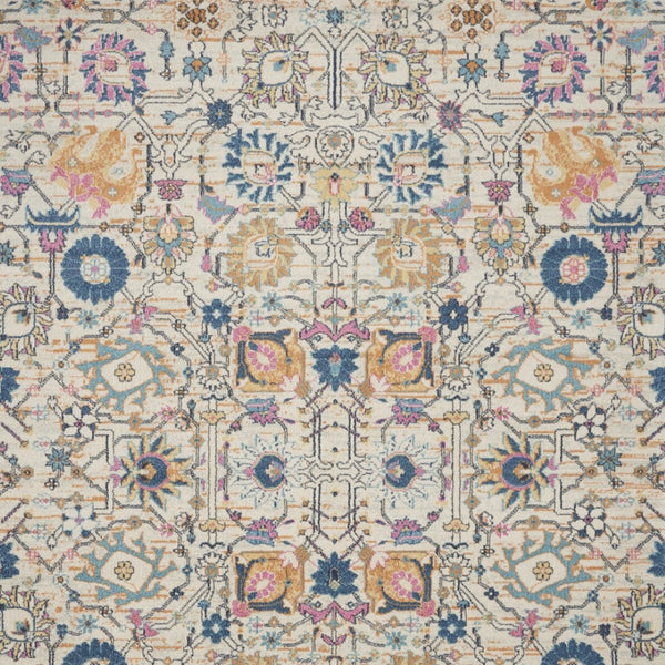 HomeRoots 9' Cream Floral Area Rug - Timeless Elegance and Cozy Comfort for Your Home Decor Needs 9' X 12' Rectangle 522411