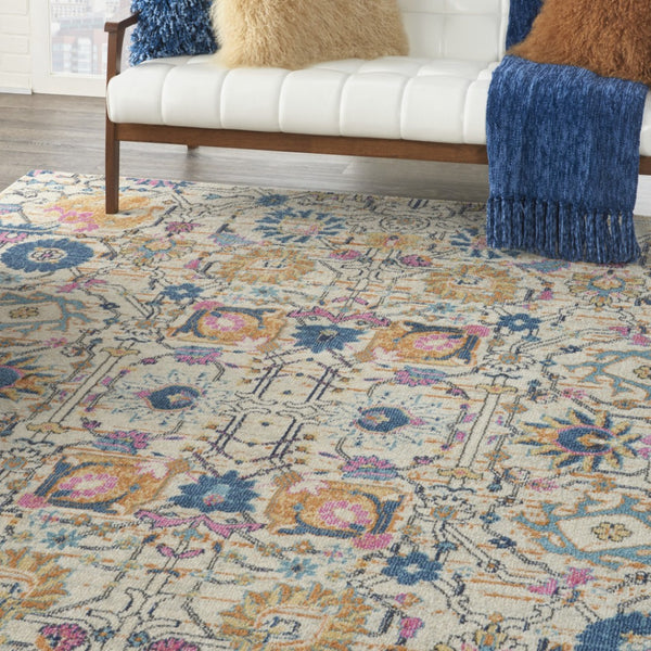 HomeRoots 9' Cream Floral Area Rug - Timeless Elegance and Cozy Comfort for Your Home Decor Needs 9' X 12' Rectangle 522411