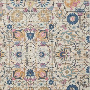 HomeRoots 9' Cream Floral Area Rug - Timeless Elegance and Cozy Comfort for Your Home Decor Needs 9' X 12' Rectangle 522411