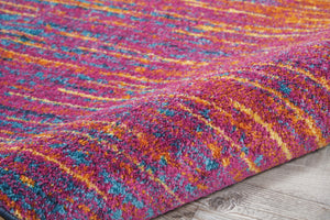 HomeRoots 9' X 12' Fuchsia Abstract Area Rug – Modern Design, Durable, Easy Maintenance for Stylish Spaces 522412
