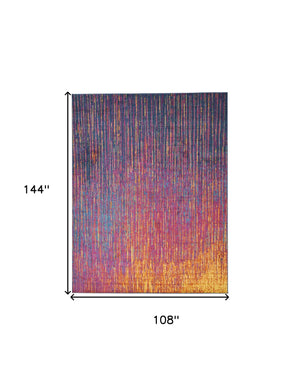 Homeroots 9' X 12' Fuchsia Abstract Power Loom Area Rug  Polypropylene 522412