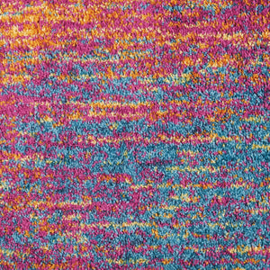 Homeroots 9' X 12' Fuchsia Abstract Power Loom Area Rug  Polypropylene 522412