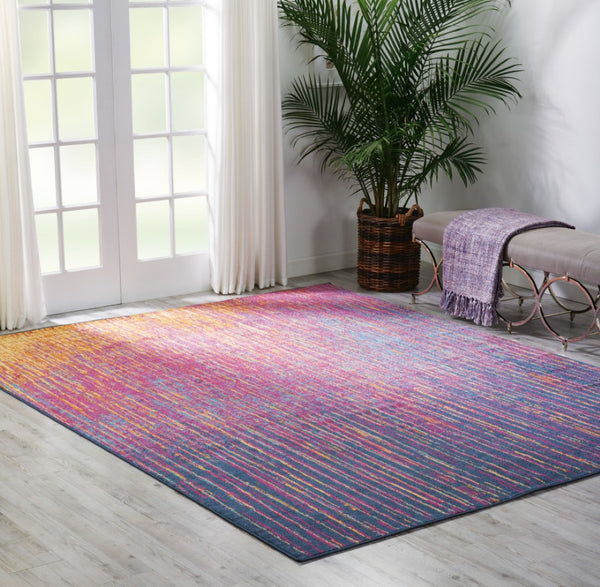 HomeRoots 9' X 12' Fuchsia Abstract Area Rug – Modern Design, Durable, Easy Maintenance for Stylish Spaces 522412
