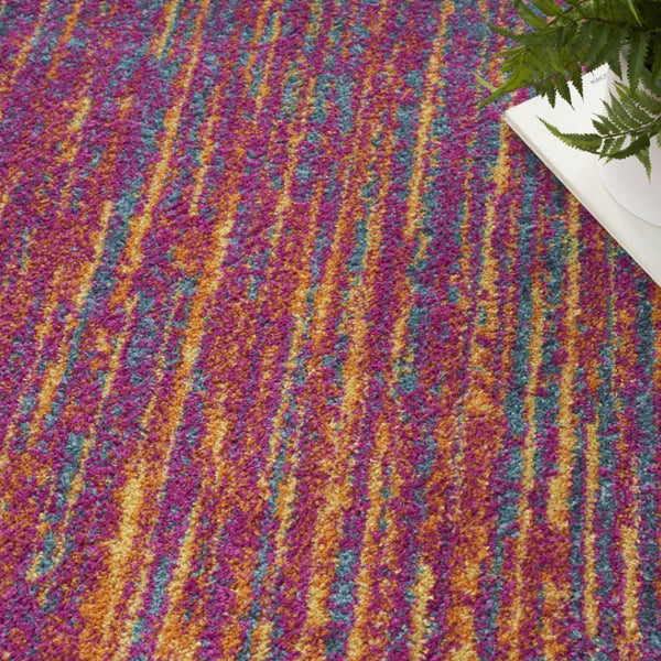 HomeRoots 9' X 12' Fuchsia Abstract Area Rug – Modern Design, Durable, Easy Maintenance for Stylish Spaces 522412