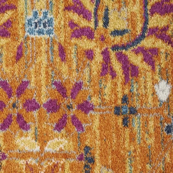 HomeRoots 9' Gold Floral Power Loom Area Rug - Timeless Elegance for Living Rooms, Bedrooms, and More! 9' X 12' Rectangle 522414