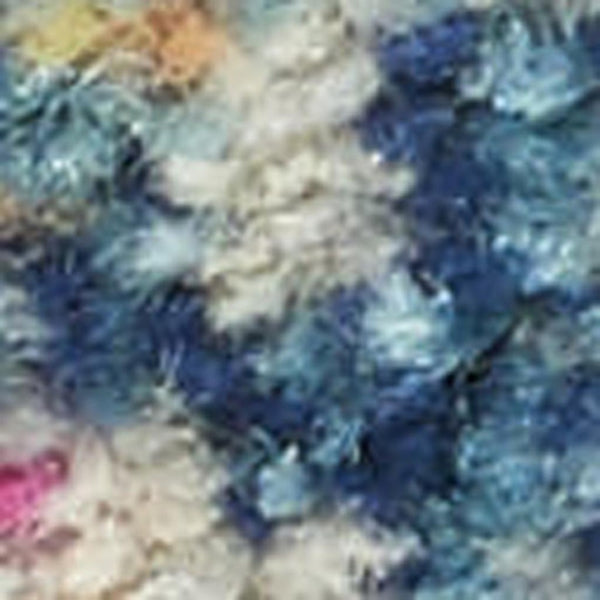 HomeRoots 9' Light Blue Floral Power Loom Area Rug - Elegant, Durable, Versatile Design for Any Room Decor 522418