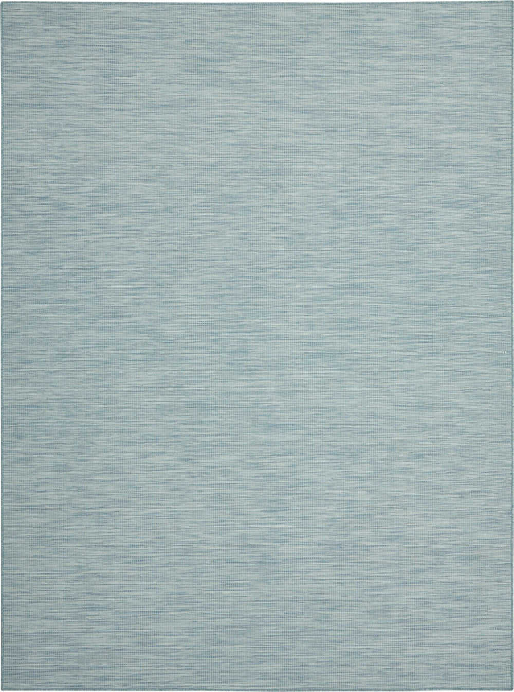 HomeRoots 8' X 10' Aqua Indoor Outdoor Area Rug – Stylish, Durable, Quick-Drying Flatweave for Versatile Spaces 522435