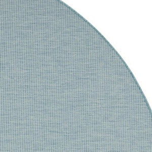 HomeRoots 8' Aqua Power Loom Area Rug - Modern Flatweave Design Ideal for Indoor and Outdoor Spaces 8' Round Round 522437