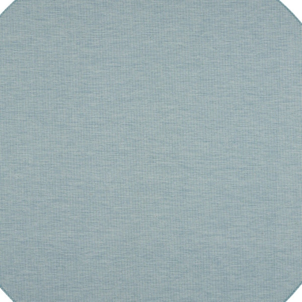HomeRoots 8' Aqua Power Loom Area Rug - Modern Flatweave Design Ideal for Indoor and Outdoor Spaces 8' Round Round 522437