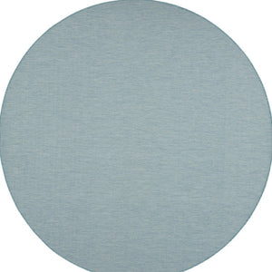 HomeRoots 8' Aqua Power Loom Area Rug - Modern Flatweave Design Ideal for Indoor and Outdoor Spaces 8' Round Round 522437