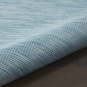 HomeRoots 7' X 10' Aqua Indoor Outdoor Area Rug - Stylish, Durable, and Versatile for Any Space - Perfect Accent! 522438