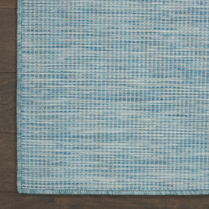 Homeroots 7' X 10' Aqua Indoor Outdoor Area Rug  Polypropylene 522438