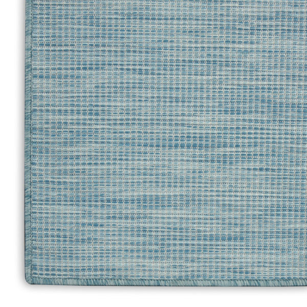 HomeRoots 6' X 9' Aqua Indoor Outdoor Area Rug - Stylish, Durable, Easy-Clean Rug for Home & Patio Decor 522439