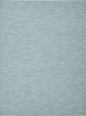 HomeRoots 6' X 9' Aqua Indoor Outdoor Area Rug - Stylish, Durable, Easy-Clean Rug for Home & Patio Decor 522439