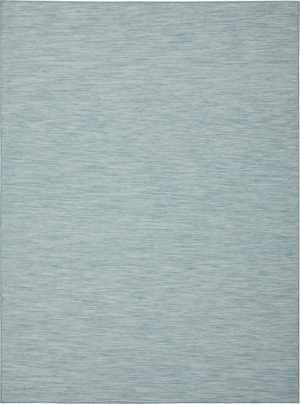 HomeRoots 6' X 9' Aqua Indoor Outdoor Area Rug - Stylish, Durable, Easy-Clean Rug for Home & Patio Decor 522439