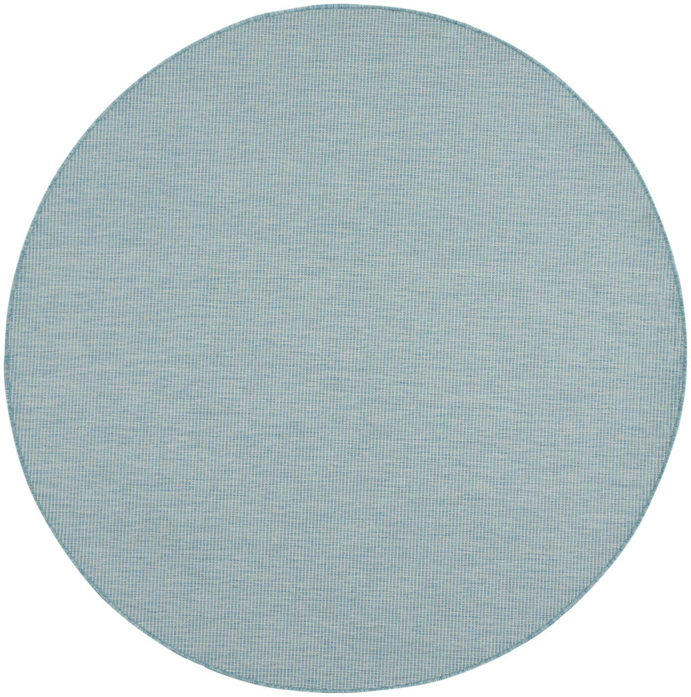 Homeroots 6' Aqua Round Power Loom Area Rug  Polypropylene 522440