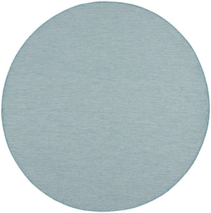 Homeroots 6' Aqua Round Power Loom Area Rug  Polypropylene 522440