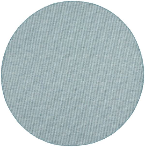 Homeroots 6' Aqua Round Power Loom Area Rug  Polypropylene 522440