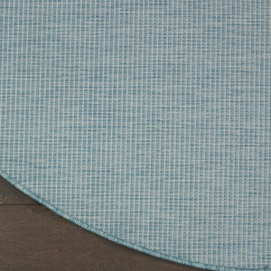 Homeroots 6' Aqua Round Power Loom Area Rug  Polypropylene 522440