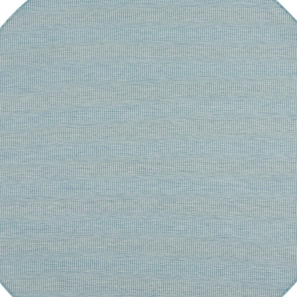 Homeroots 6' Aqua Round Power Loom Area Rug  Polypropylene 522440