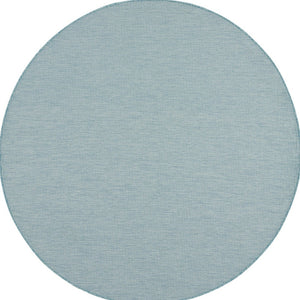 Homeroots 6' Aqua Round Power Loom Area Rug  Polypropylene 522440