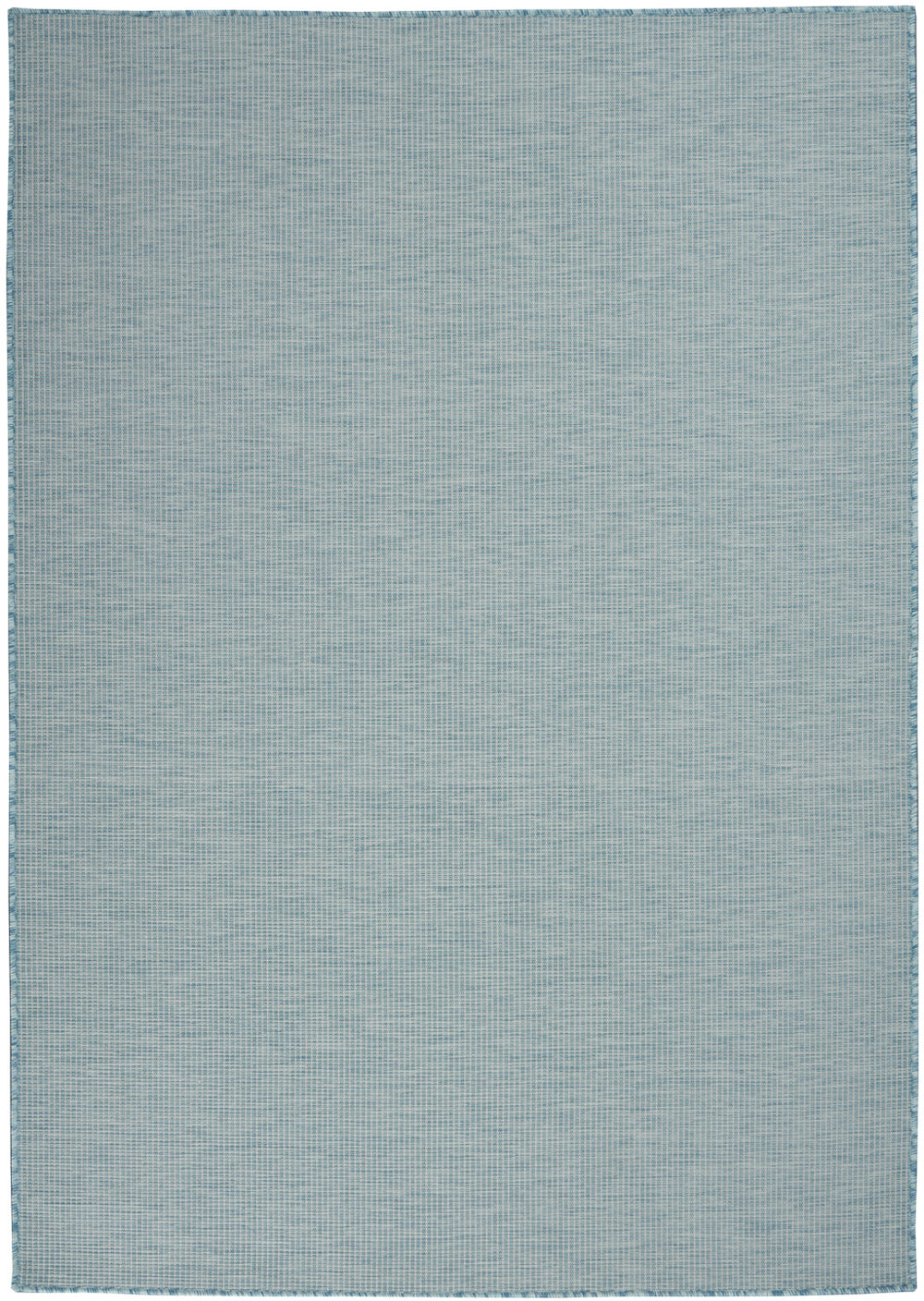 Homeroots 5' X 7' Aqua Indoor Outdoor Area Rug  Polypropylene 522441