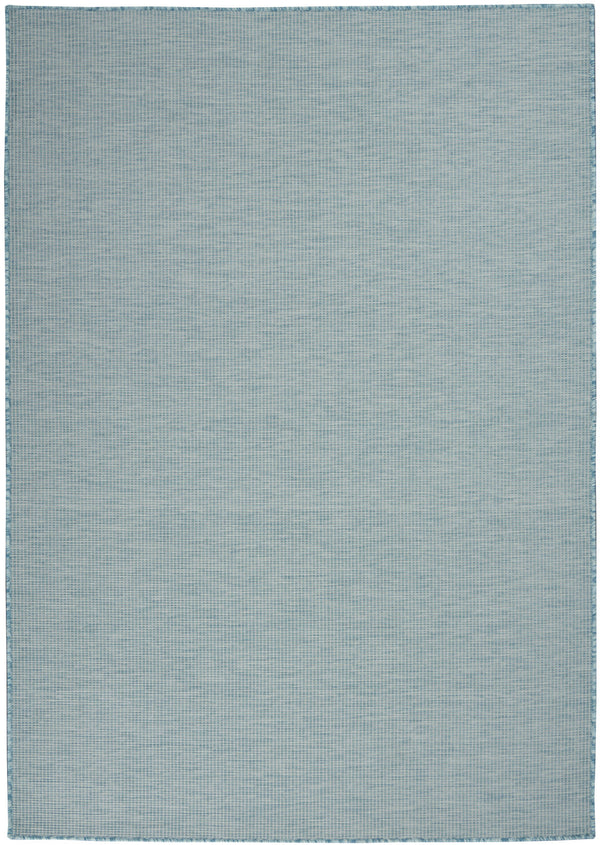 Homeroots 5' X 7' Aqua Indoor Outdoor Area Rug  Polypropylene 522441