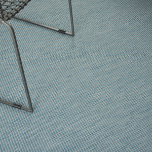 Homeroots 5' X 7' Aqua Indoor Outdoor Area Rug  Polypropylene 522441