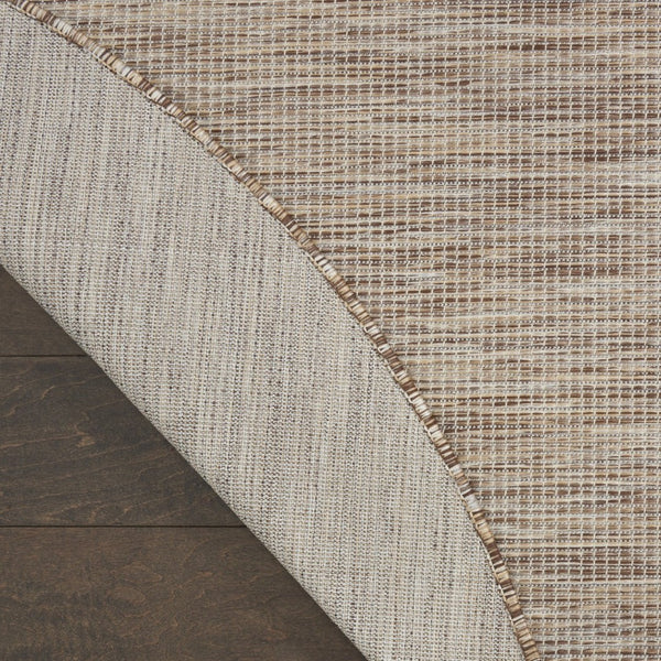 HomeRoots 8' Beige Round Area Rug - Stylish, Durable Indoor/Outdoor Floor Covering for Patios & Family Rooms 522447