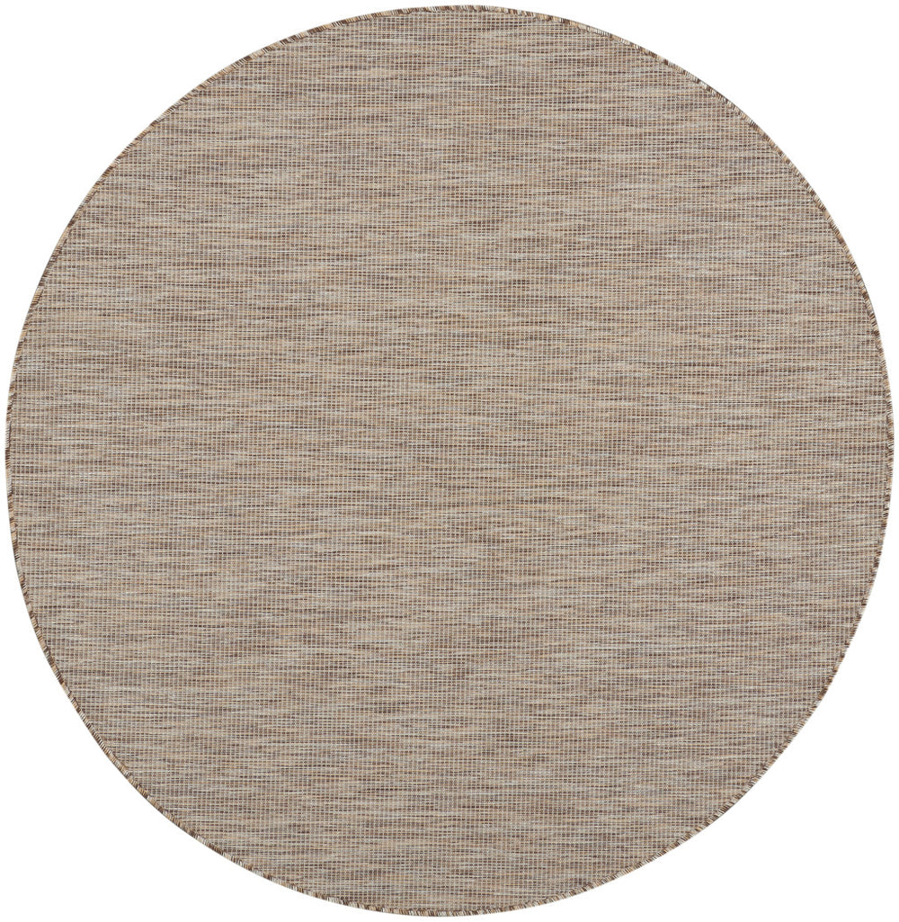 Homeroots 6' Beige Round Power Loom Area Rug  Polypropylene 522450