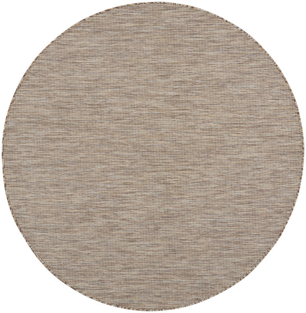 Homeroots 6' Beige Round Power Loom Area Rug  Polypropylene 522450