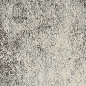 Homeroots 10' Black Abstract Power Loom Runner Rug  Polypropylene 522455