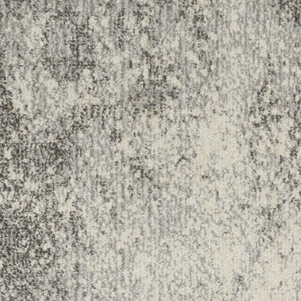 Homeroots 10' Black Abstract Power Loom Runner Rug  Polypropylene 522455