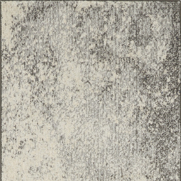 Homeroots 10' Black Abstract Power Loom Runner Rug  Polypropylene 522455